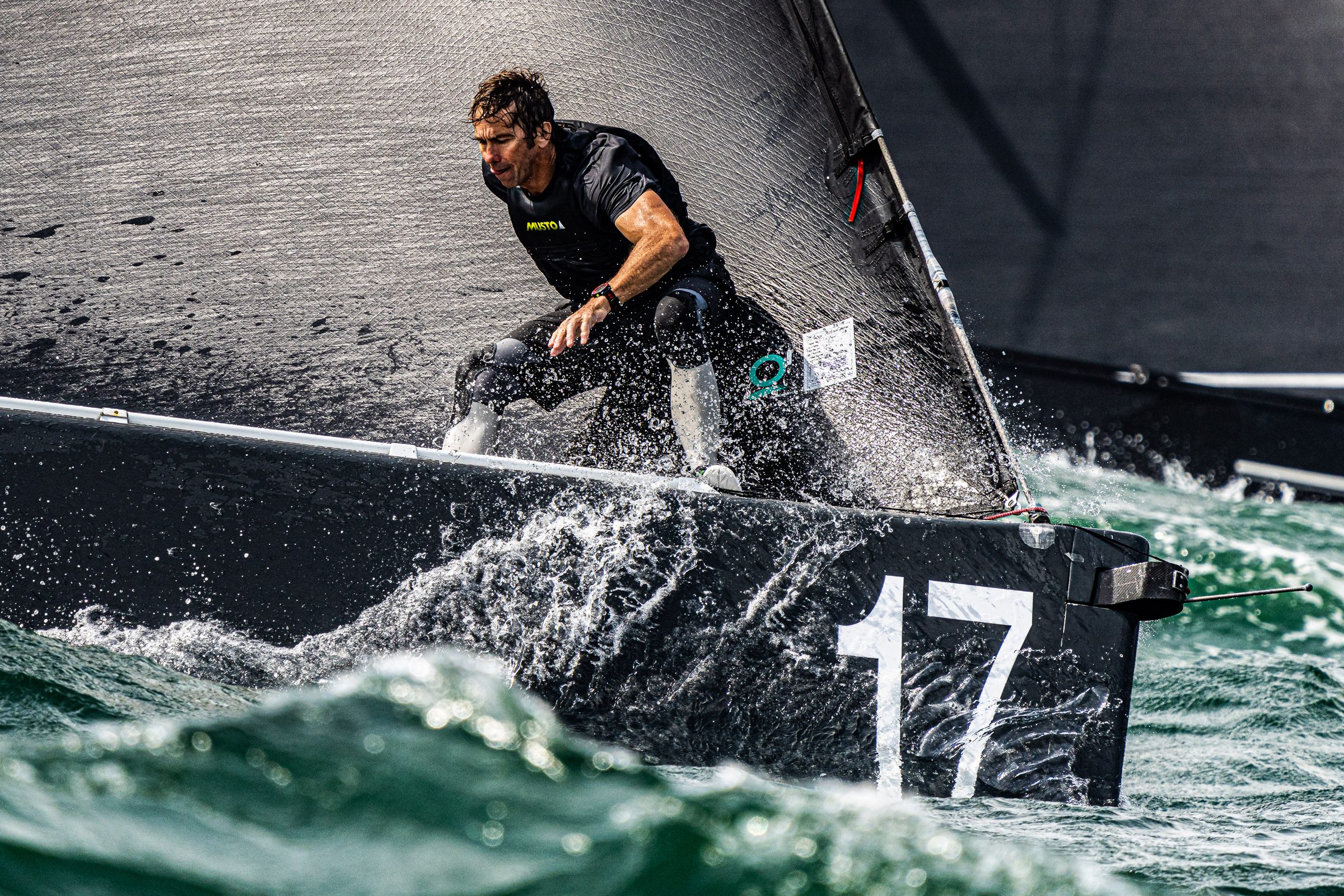RC44 Class racing at the 44Cup Oman, March 2023, photographed by Brian Carlin