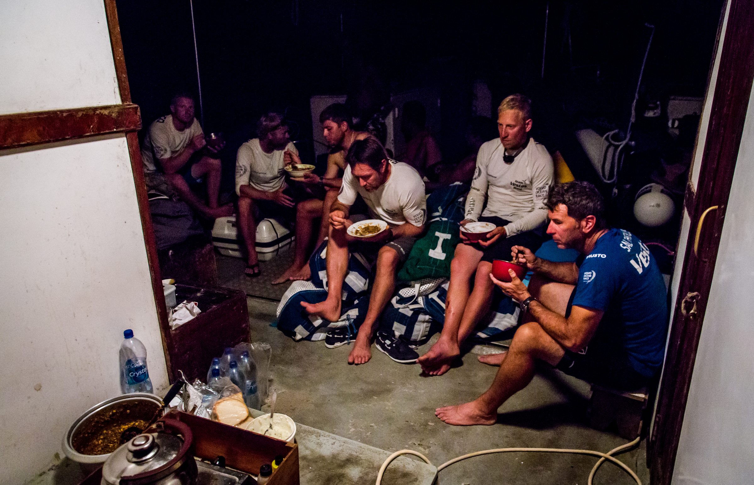 Team Vestas Wind aground on Cargados Carajos shoals during the 2014 to 15 Volvo Ocean Race